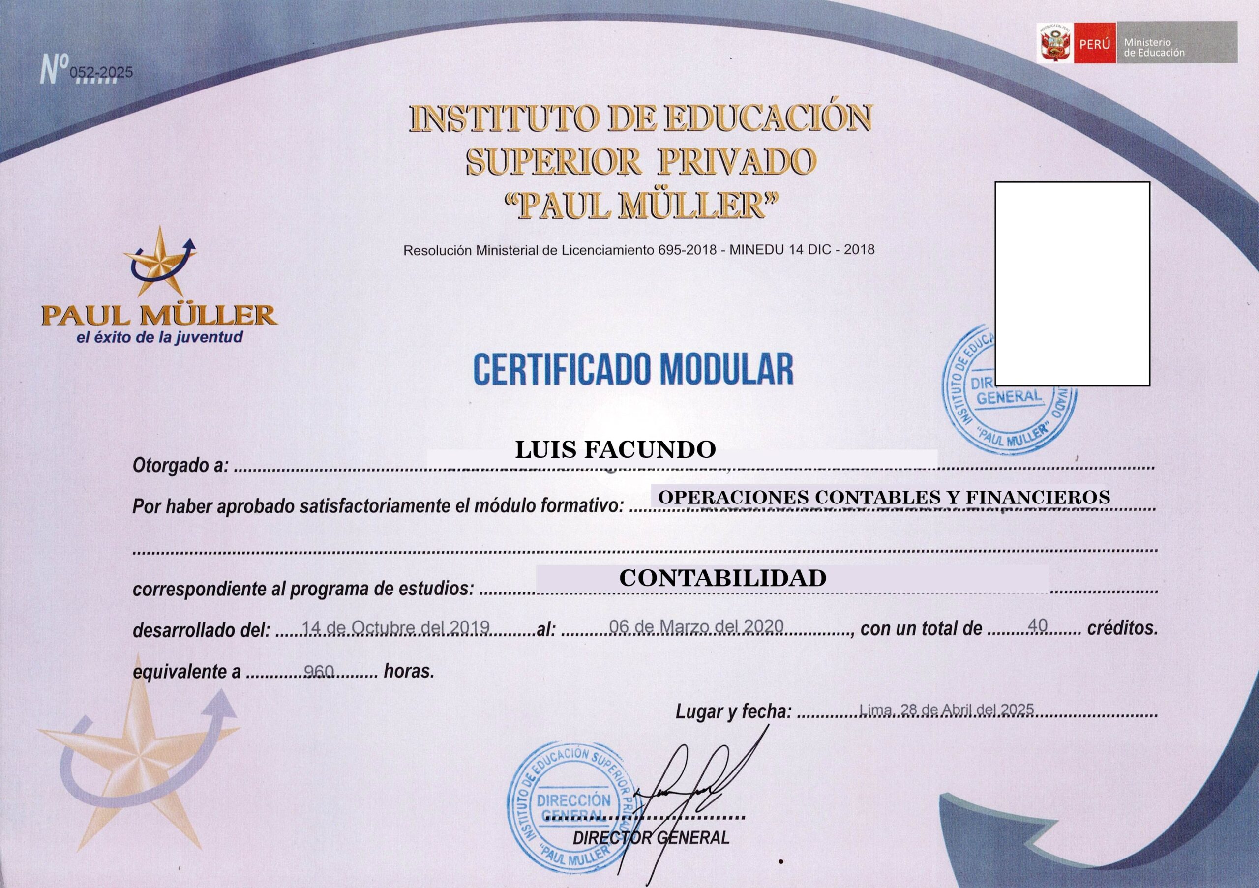 CERTIFICACION MODULAR - CARRERAS PROFESIONALES-CONTABILIDAD